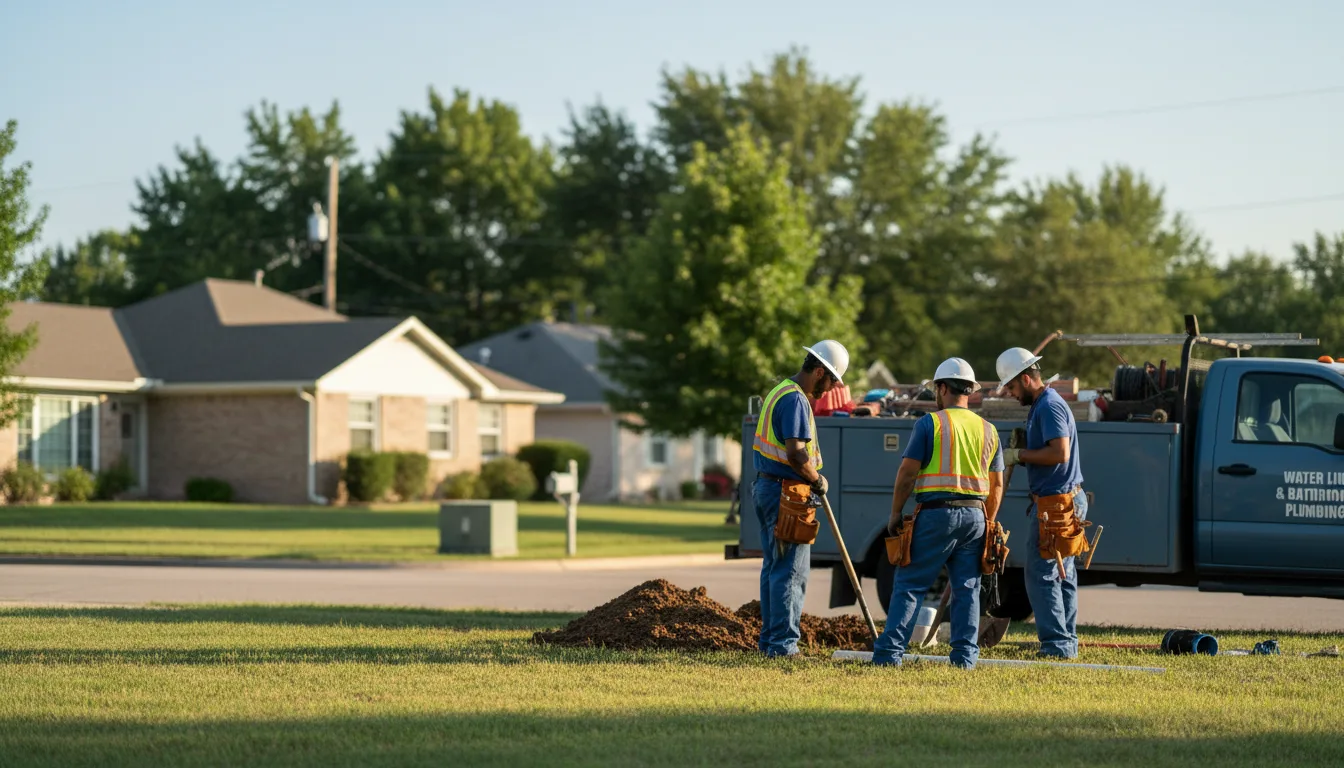 Residential water line and bathroom plumbing service in Ruthven, IA